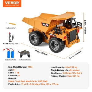 SucceBuy Remote Control Dump Truck