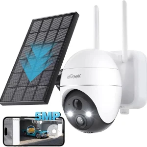ieGeek 5MP Wireless Outdoor WiFi Surveillance Solar Camera